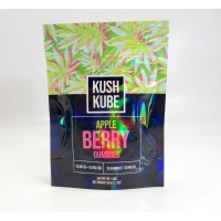 Kush Kube- Legal Cannabis - Gummies - Apple Berry Flavor - 300MG - THC+CBD - (10 Gummies)